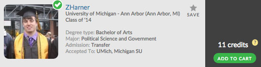 Want to go to UMich? Check out Zharner's Admit Profile!