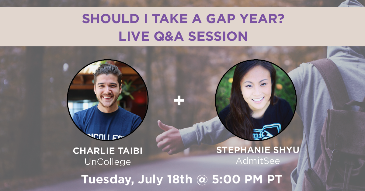 Should I Take a Gap Year? Live Q&A Session