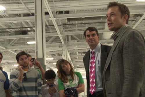 Elon Musk and Tim Draper talking to DraperU students
