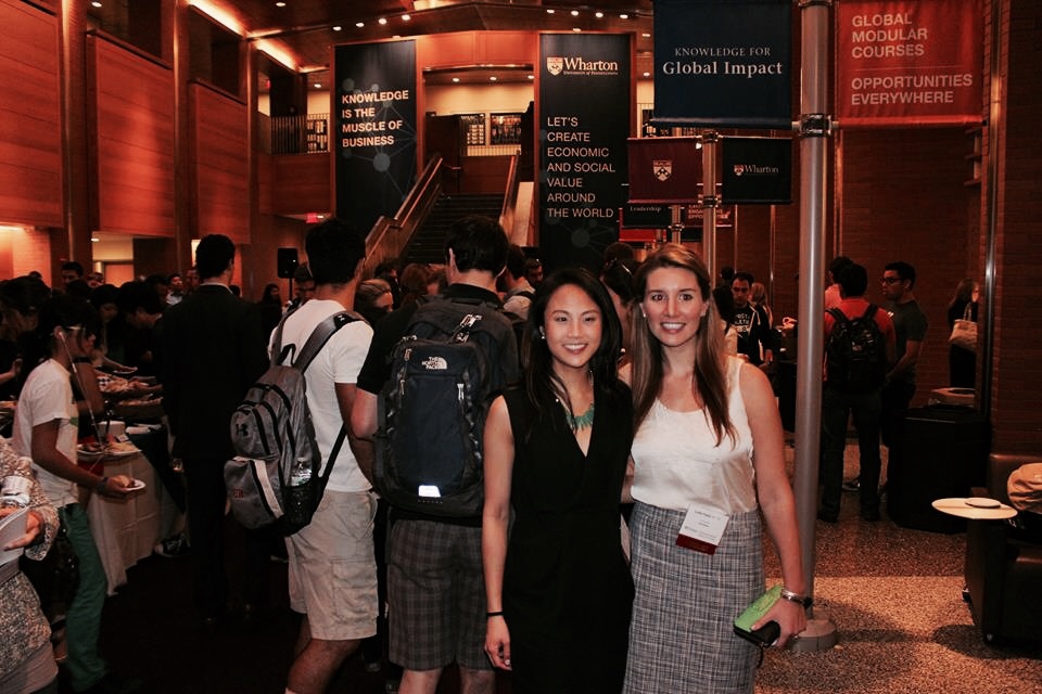 AdmitSee co-founders at Wharton's Business Plan Competition Finals